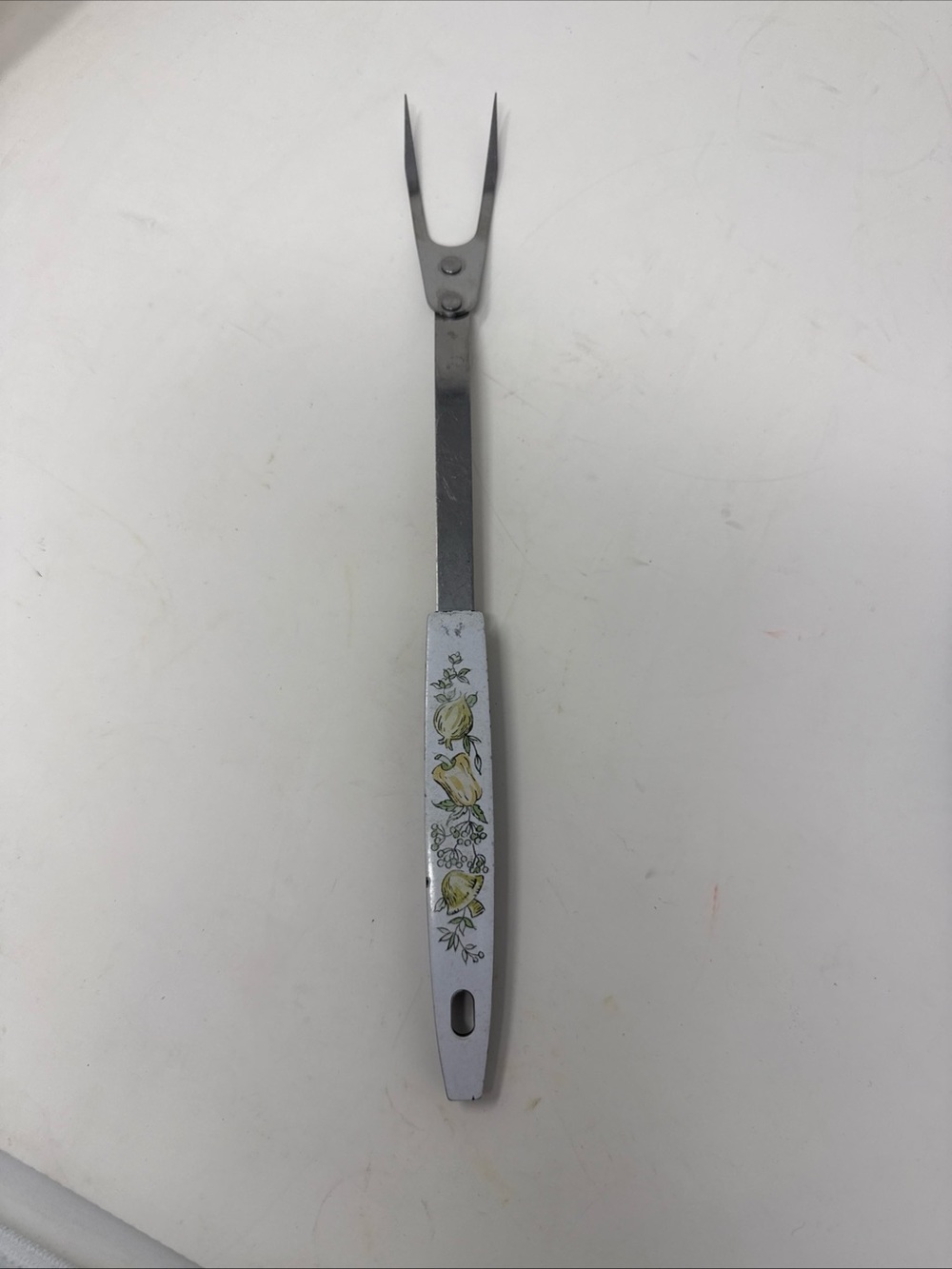 Floral Handle Two-Prong Meat Fork - Spice of Life Vegetable Vintage